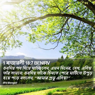 1 ৰাজাৱলী 18:7 BENIRV Bible Verse Image