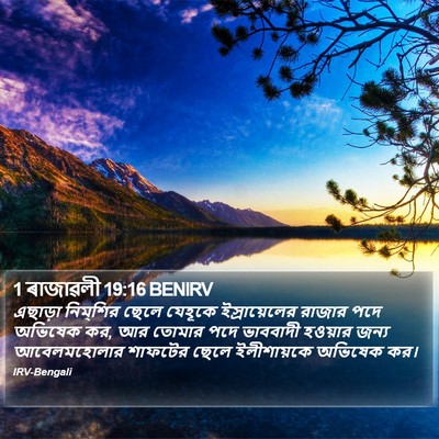 1 ৰাজাৱলী 19:16 BENIRV Bible Verse Image