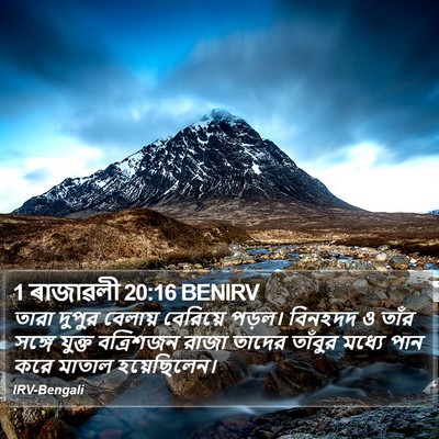 1 ৰাজাৱলী 20:16 BENIRV Bible Verse Image