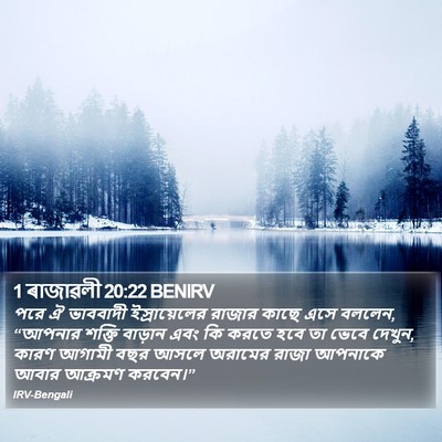 1 ৰাজাৱলী 20:22 BENIRV Bible Verse Image