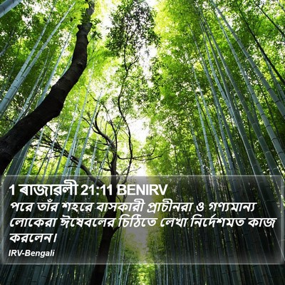 1 ৰাজাৱলী 21:11 BENIRV Bible Verse Image