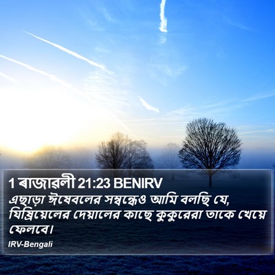 1 ৰাজাৱলী 21:23 BENIRV Bible Verse Image