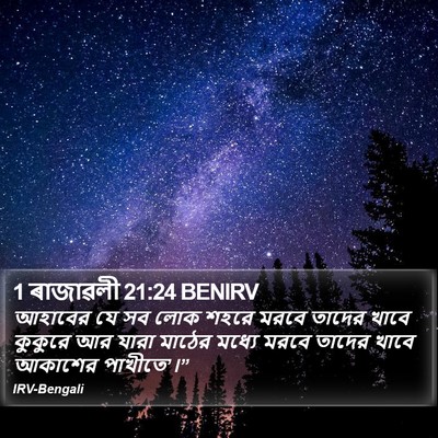 1 ৰাজাৱলী 21:24 BENIRV Bible Verse Image