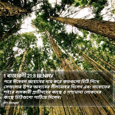 1 ৰাজাৱলী 21:8 BENIRV Bible Verse Image