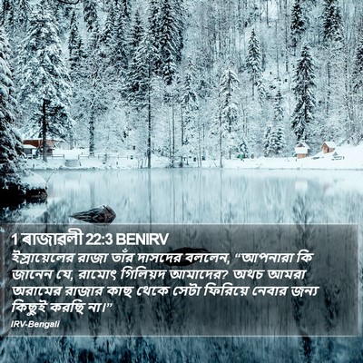 1 ৰাজাৱলী 22:3 BENIRV Bible Verse Image