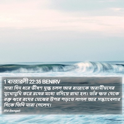 1 ৰাজাৱলী 22:35 BENIRV Bible Verse Image