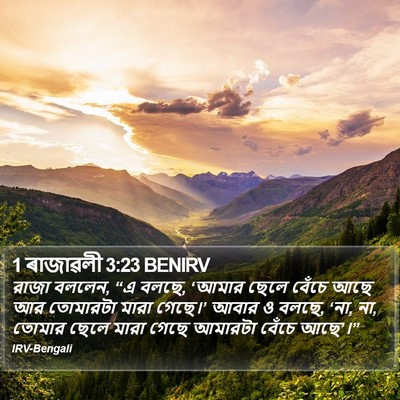 1 ৰাজাৱলী 3:23 BENIRV Bible Verse Image
