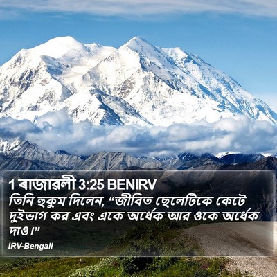 1 ৰাজাৱলী 3:25 BENIRV Bible Verse Image