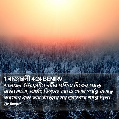 1 ৰাজাৱলী 4:24 BENIRV Bible Verse Image