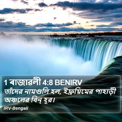 1 ৰাজাৱলী 4:8 BENIRV Bible Verse Image