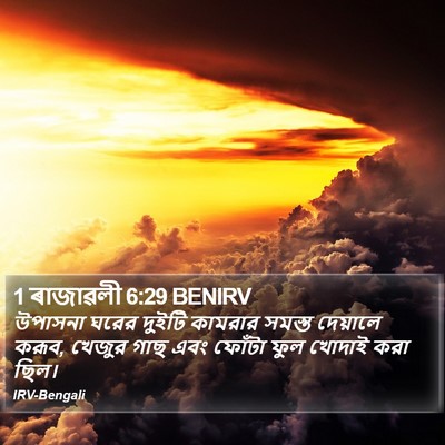 1 ৰাজাৱলী 6:29 BENIRV Bible Verse Image