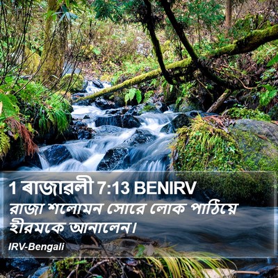 1 ৰাজাৱলী 7:13 BENIRV Bible Verse Image