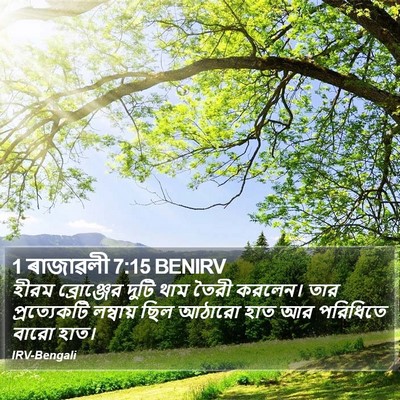 1 ৰাজাৱলী 7:15 BENIRV Bible Verse Image