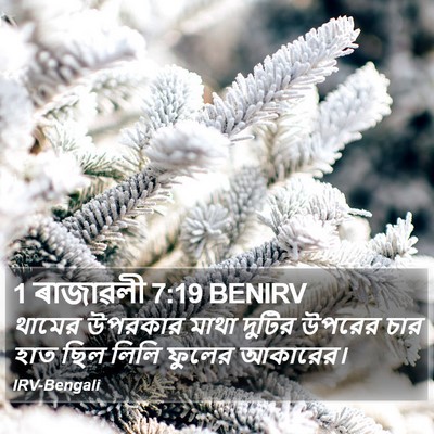 1 ৰাজাৱলী 7:19 BENIRV Bible Verse Image
