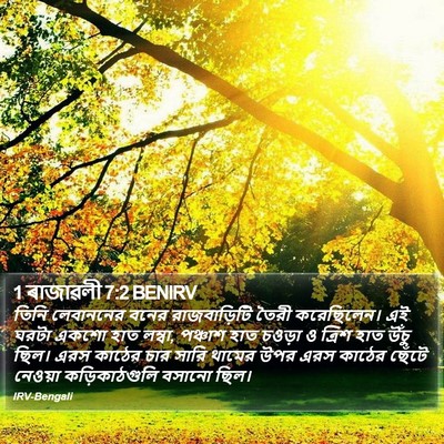 1 ৰাজাৱলী 7:2 BENIRV Bible Verse Image
