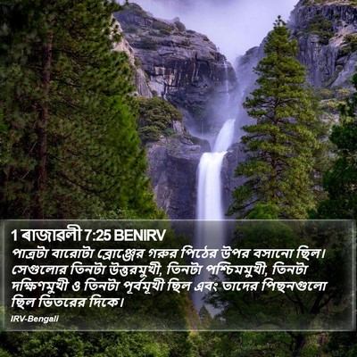 1 ৰাজাৱলী 7:25 BENIRV Bible Verse Image