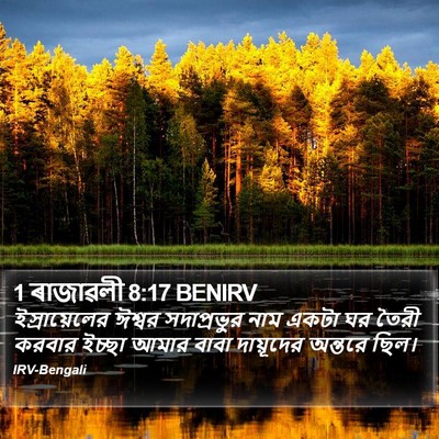 1 ৰাজাৱলী 8:17 BENIRV Bible Verse Image