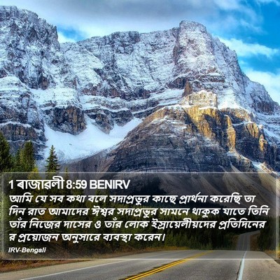 1 ৰাজাৱলী 8:59 BENIRV Bible Verse Image