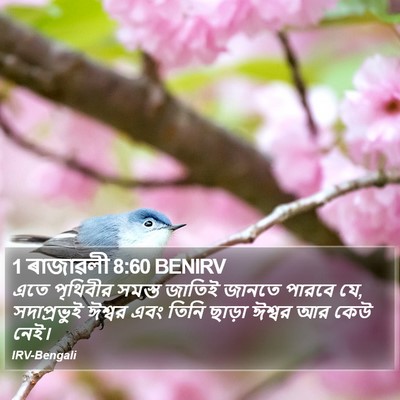 1 ৰাজাৱলী 8:60 BENIRV Bible Verse Image