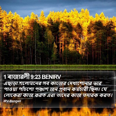 1 ৰাজাৱলী 9:23 BENIRV Bible Verse Image