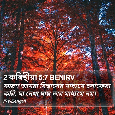 2 কৰিন্থীয়া 5:7 BENIRV Bible Verse Image