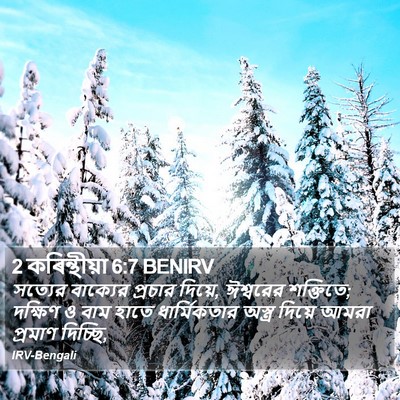2 কৰিন্থীয়া 6:7 BENIRV Bible Verse Image
