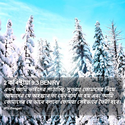 2 কৰিন্থীয়া 9:3 BENIRV Bible Verse Image