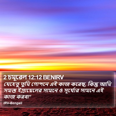 2 চমূৱেল 12:12 BENIRV Bible Verse Image