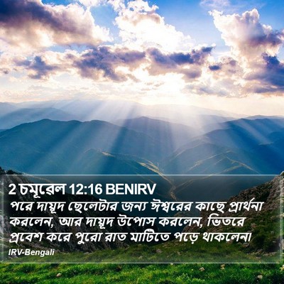 2 চমূৱেল 12:16 BENIRV Bible Verse Image