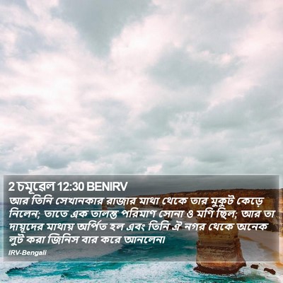 2 চমূৱেল 12:30 BENIRV Bible Verse Image