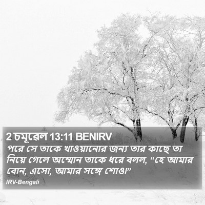 2 চমূৱেল 13:11 BENIRV Bible Verse Image