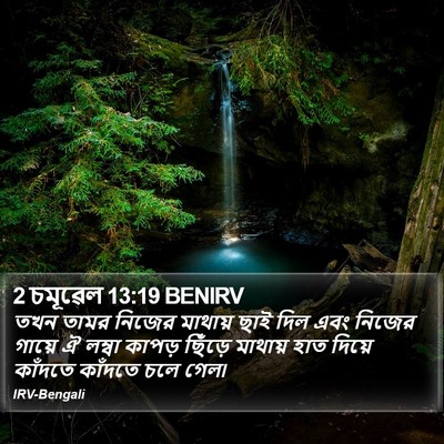 2 চমূৱেল 13:19 BENIRV Bible Verse Image