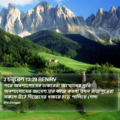 2 চমূৱেল 13:29 BENIRV Bible Verse Image