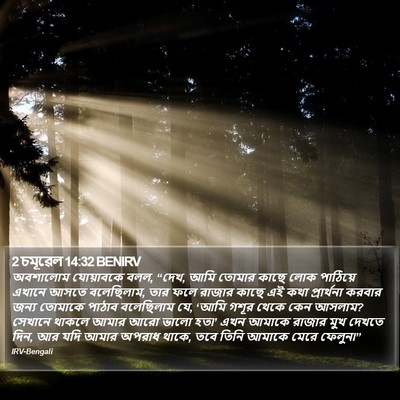 2 চমূৱেল 14:32 BENIRV Bible Verse Image