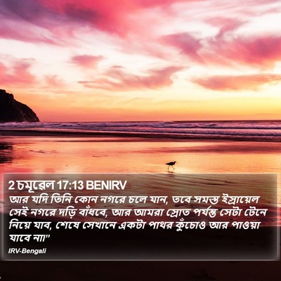 2 চমূৱেল 17:13 BENIRV Bible Verse Image