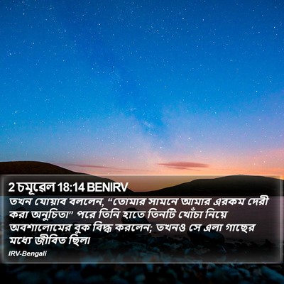 2 চমূৱেল 18:14 BENIRV Bible Verse Image