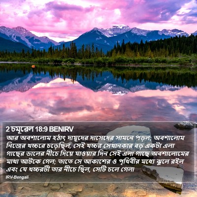 2 চমূৱেল 18:9 BENIRV Bible Verse Image