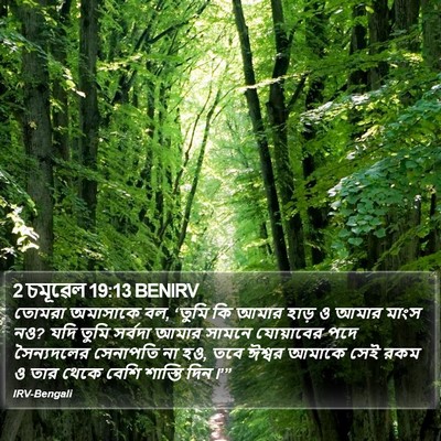 2 চমূৱেল 19:13 BENIRV Bible Verse Image