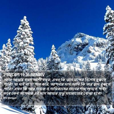 2 চমূৱেল 19:35 BENIRV Bible Verse Image