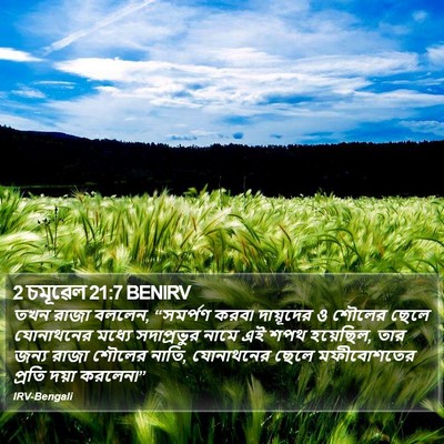 2 চমূৱেল 21:7 BENIRV Bible Verse Image