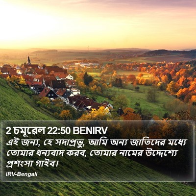 2 চমূৱেল 22:50 BENIRV Bible Verse Image
