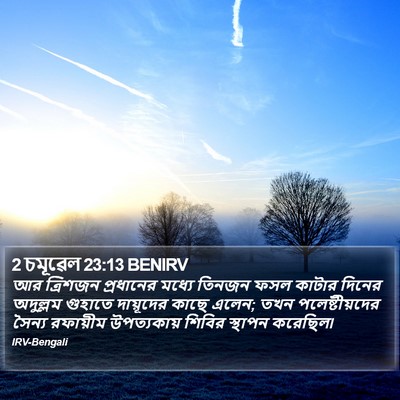 2 চমূৱেল 23:13 BENIRV Bible Verse Image