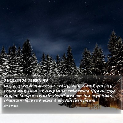 2 চমূৱেল 24:24 BENIRV Bible Verse Image