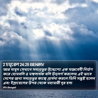 2 চমূৱেল 24:25 BENIRV Bible Verse Image