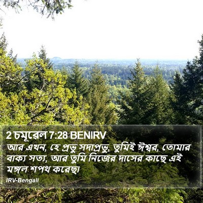 2 চমূৱেল 7:28 BENIRV Bible Verse Image