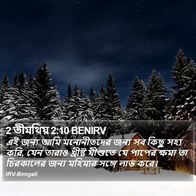 2 তীমথিয় 2:10 BENIRV Bible Verse Image