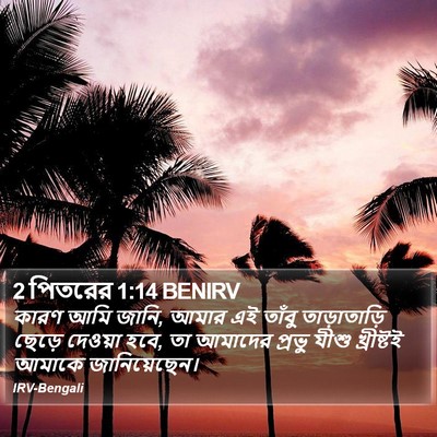2 পিতরের 1:14 BENIRV Bible Verse Image