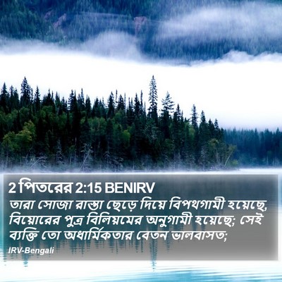 2 পিতরের 2:15 BENIRV Bible Verse Image