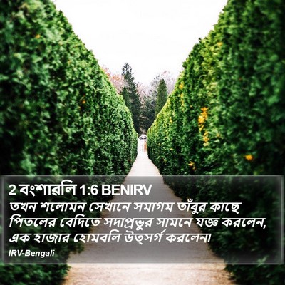2 বংশাৱলি 1:6 BENIRV Bible Verse Image