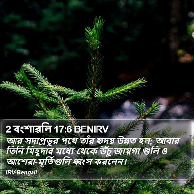 2 বংশাৱলি 17:6 BENIRV Bible Verse Image